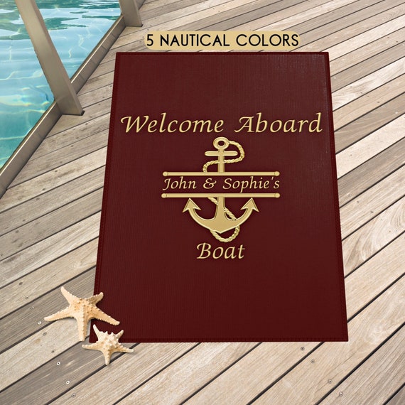 Custom Boat Mat, Custom Gift for Boat, Boating Accessories Personalized, Boat  Gifts, Boat Owner Gifts, Nautical Gifts, Sailing, Boater Gifts 