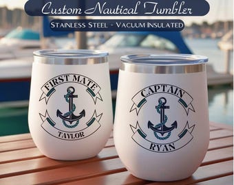 Personalized Boat Captain Tumbler, Boat Gift, Boat Cup, Boat Accessories, Sailing Gifts, Gift For Boat Owner, Boat Captain, Yacht Owner Gift