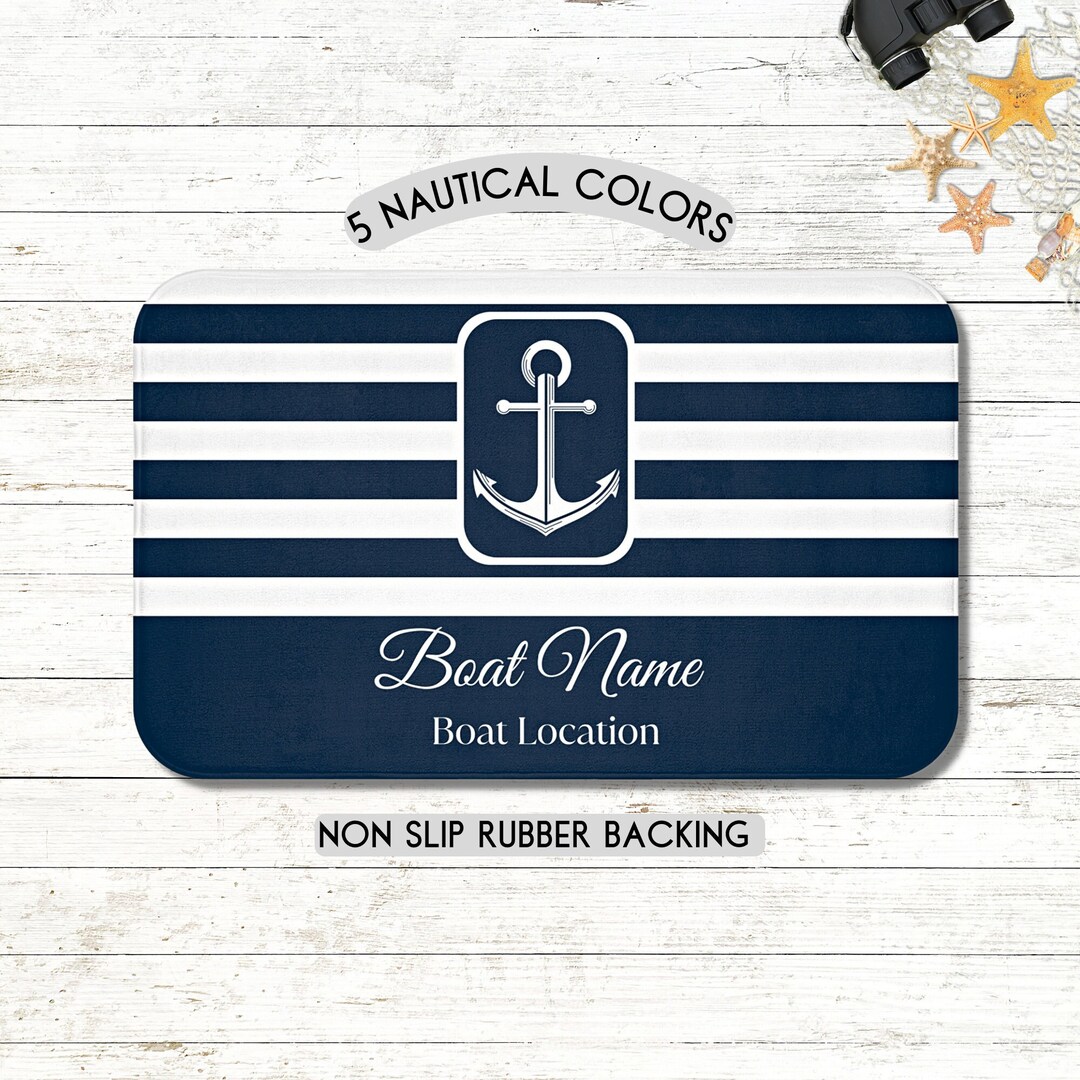 Custom Boat Mat Boat Gifts Personalized Boat Accessories Etsy