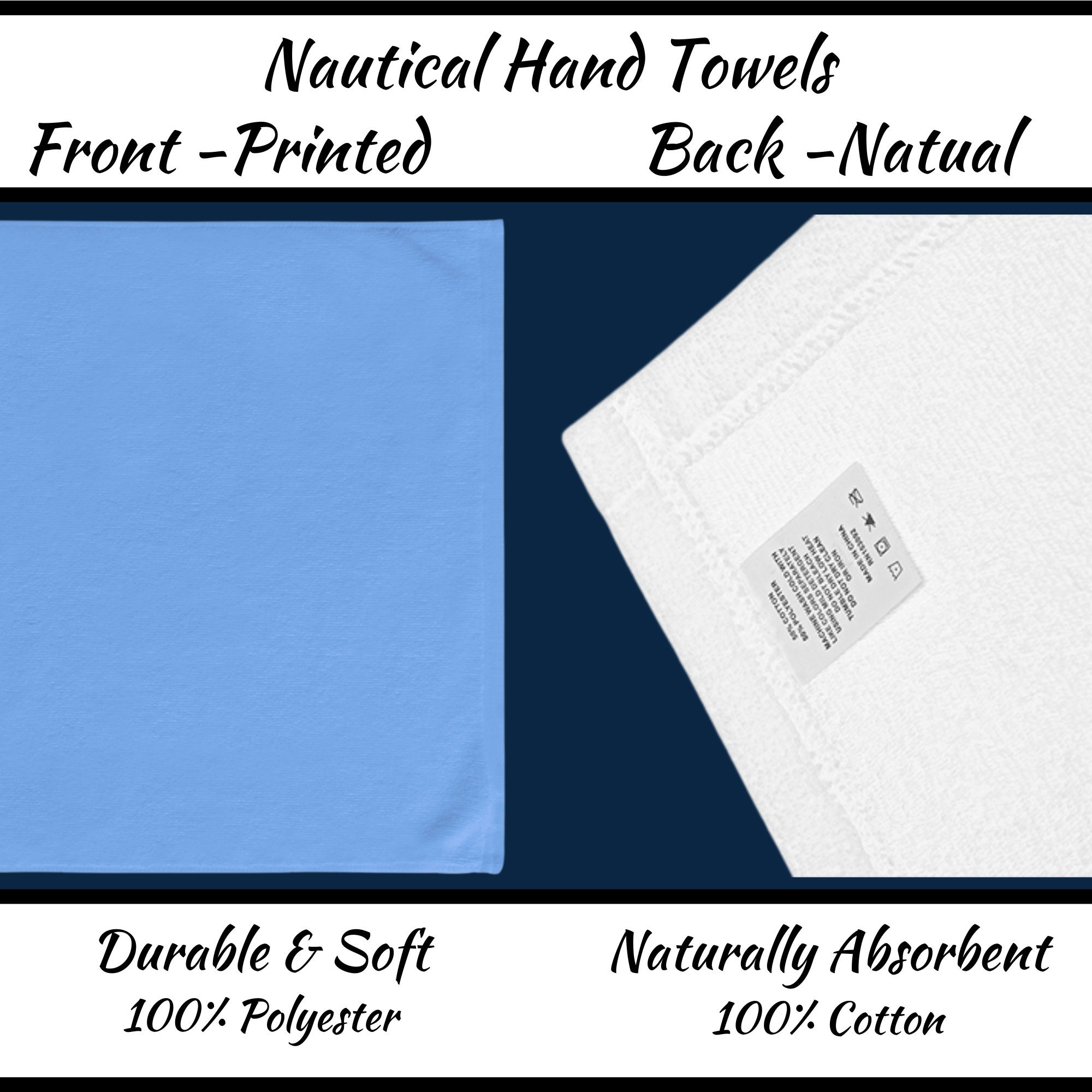 Boat Hand Towels, Personalized Boat Gifts, Boat Accessories, Nautical Hand Towel, Boat Decor, Boater, Boat Owner Gifts, Yacht Decor, Sailing