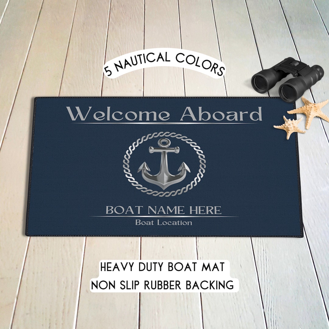 Custom Boat Mat, Boat Accessories, Boat Gifts Personalized
