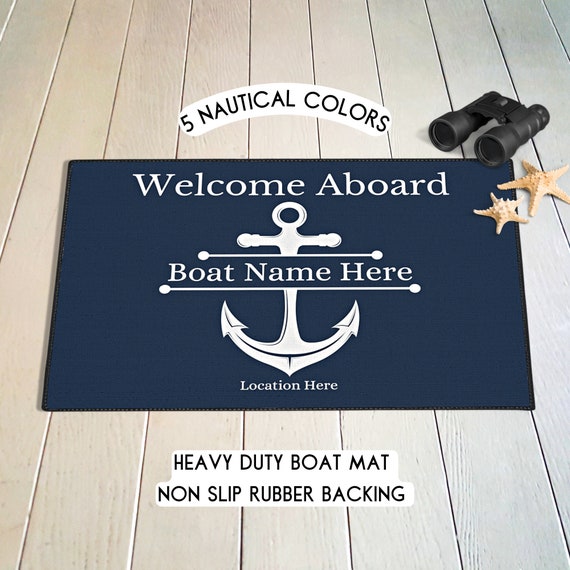 Custom Boat Mat, Boat Accessories, Boat Gifts, Nautical Gifts
