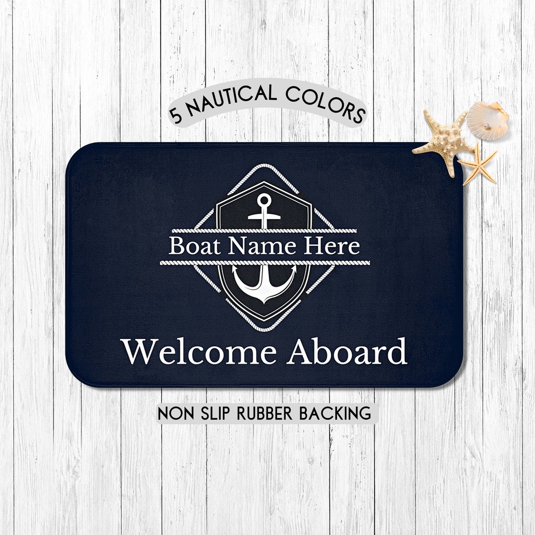 Boat Mat Personalized, Custom Boat Gifts, Boat Accessories for Boat