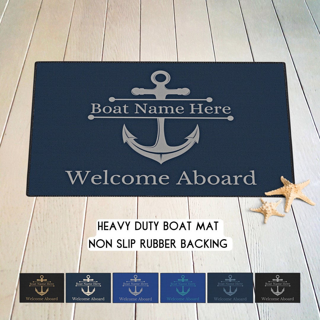 Custom Boat Mat Boat Owner Boat Gifts Boat Accessories Etsy