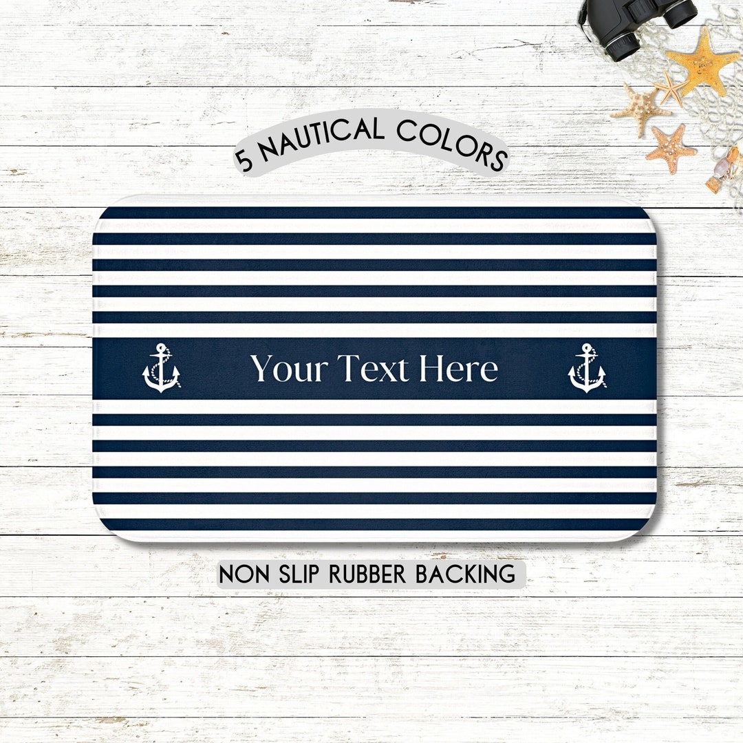 Custom Boat Mat, Boat Gifts Personalized, Boat Accessories, Nautical