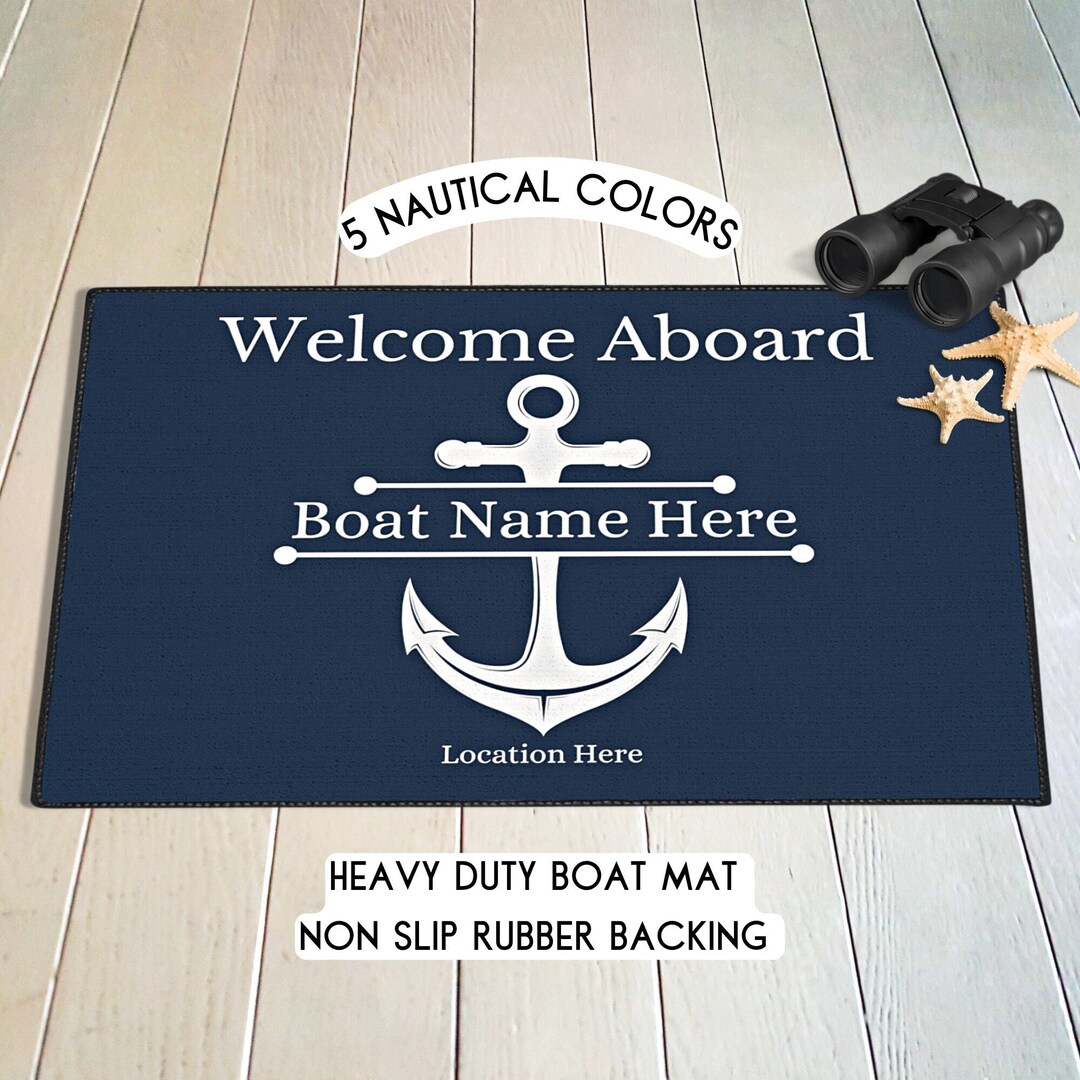 Custom Boat Mat Boat Accessories Boat Gifts Nautical Gifts Etsy