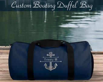 Boating Bag Personalized, Boat Gift Ideas, Boat Accessories, Boat Owner Gifts, Boating Gifts, Nautical Gifts, Boat Duffel Bag, Sailing Gift
