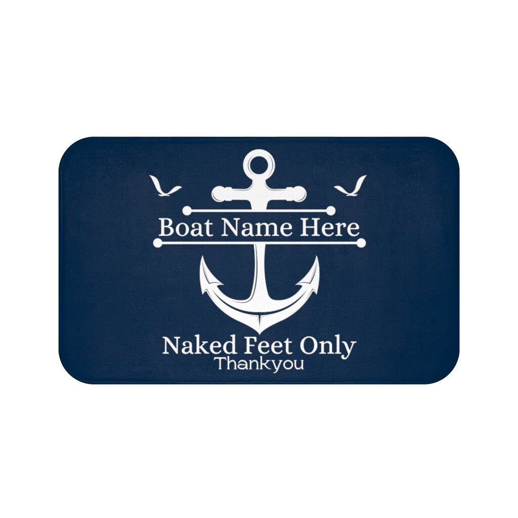 Boat Mat Personalized Boat Gift Boat Accessories Nautical Etsy