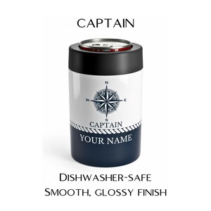 Idée cadeau bateau personnalisée, cadeau capitaine de bateau, glacière de canette de bateau, accessoires de bateau, cadeau nautique pour homme, cadeau yacht, voile, cadeau pêche Captain