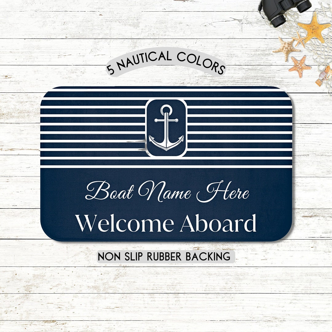 Custom Boat Mat Boat Gifts Boat Accessories Personalized Etsy