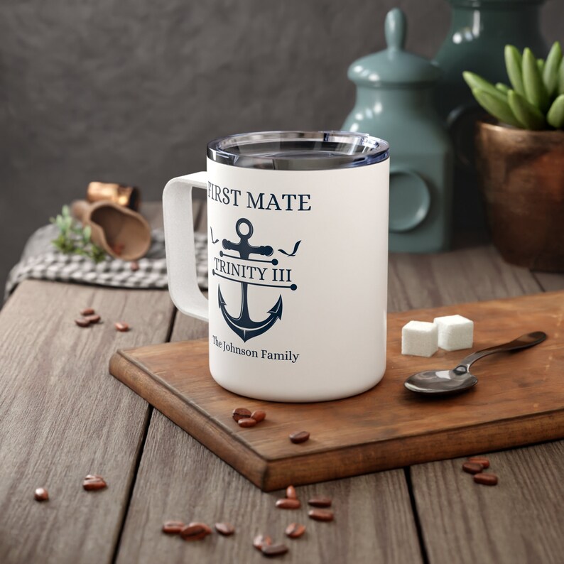 Custom Boat Captain Name Coffee Mug, Boating Family Name Gift, Boat