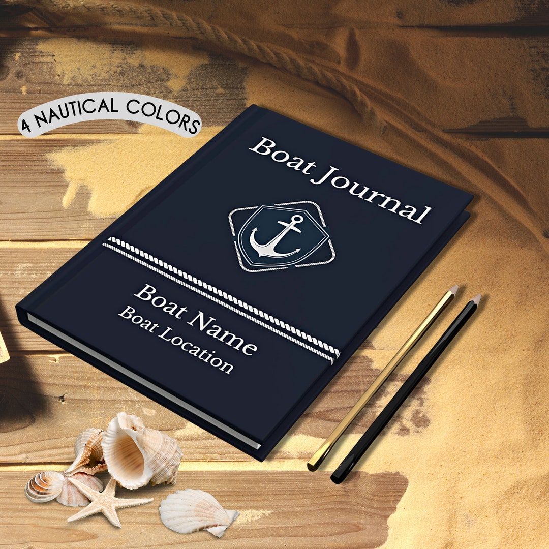 Boat Gift Boat Journal, Boat Log Book, Boat Accessories, Boat Owner, Captains Log, Boater