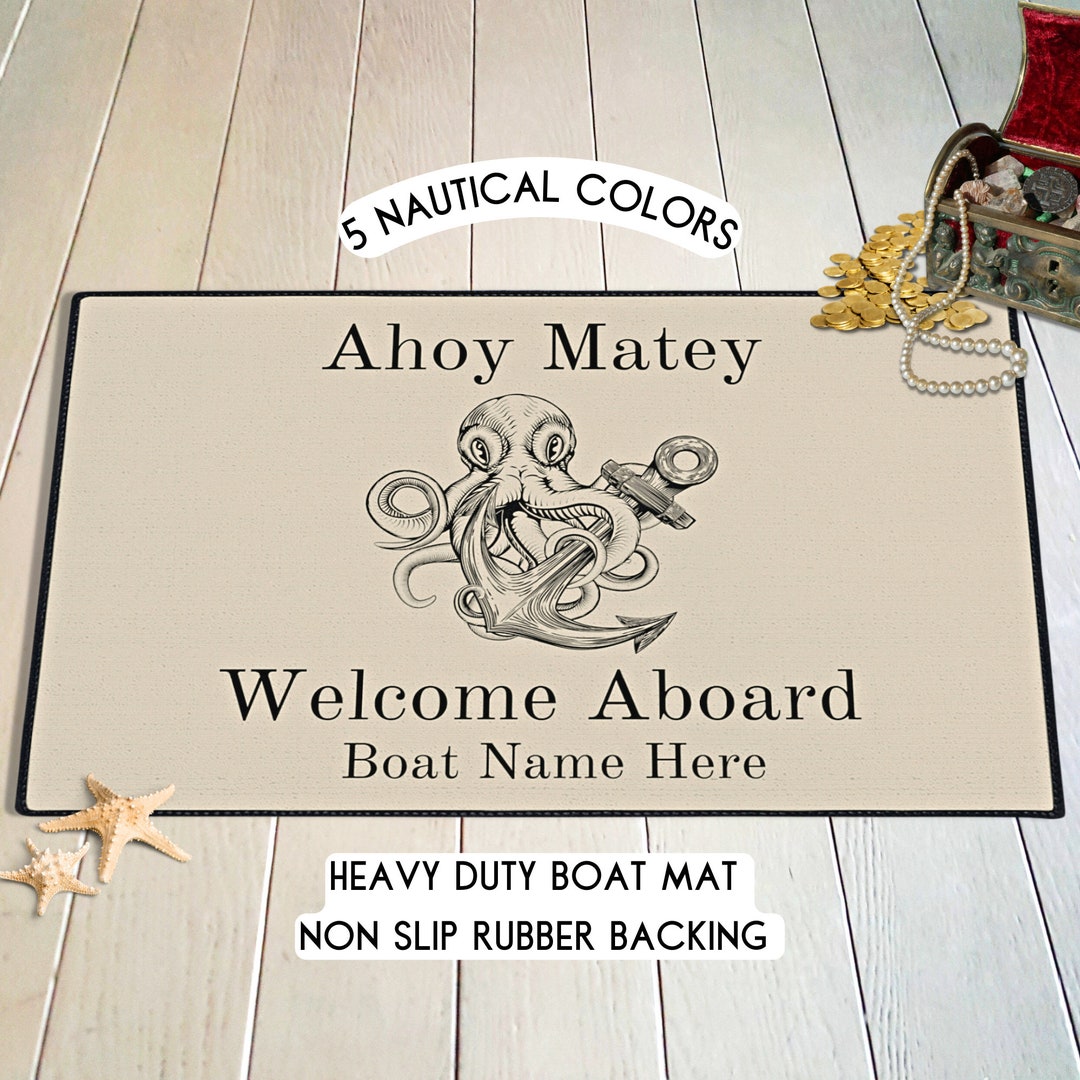 Boat Mat Boat Gifts Boat Mat Personalized Boat Etsy