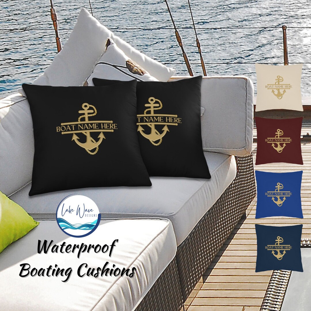 Waterproof Boat Cushions Boat Pillows Boat Gifts Boat Etsy