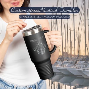 Boat 40oz Tumbler, Boat Gifts, Boat Cup, Gift For Boat Owner, Boat Captain, Nautical Gift, Yacht Gifts, Boat Family Gifts, Boat Name Gift