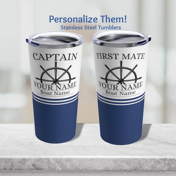 Boat Captain Cup, Boat Name Tumbler, Boat Owner Gift, Boat Gift Ideas  Personalized, Boat Accessories, Boater, Sailing Gifts, Yacht, Nautical 