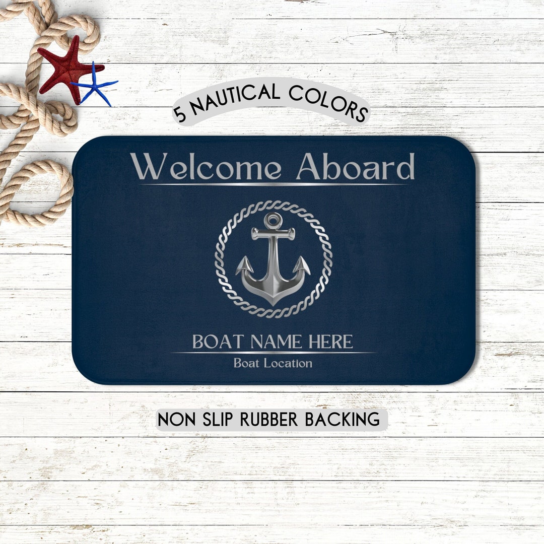 Custom Boat Mat Boat Accessories Personalized Custom Boat Etsy