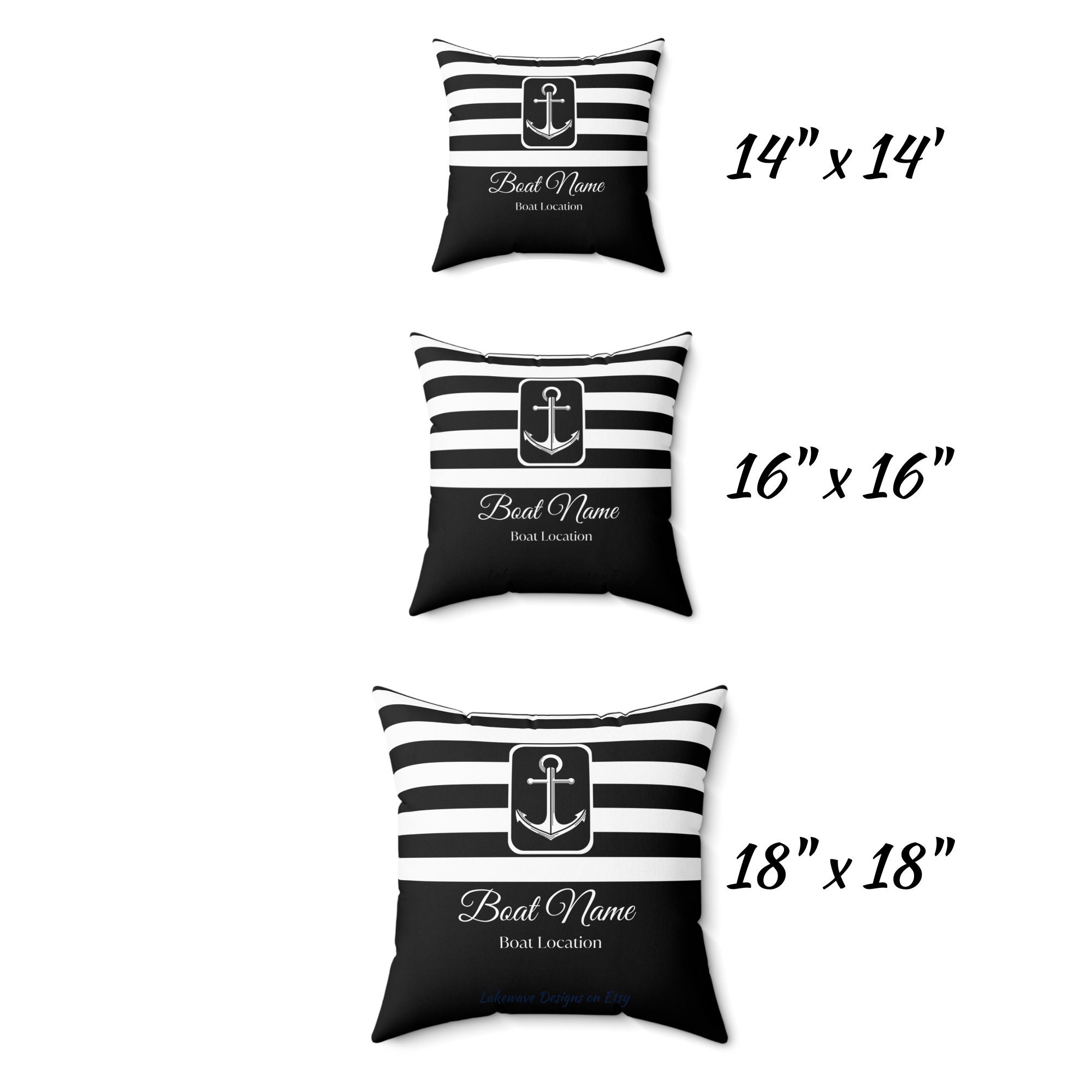 Nautical Boat Cushion, Boat Pillow, Boat Accessories, Boat Gift Ideas Personalized, Boat Decor, Nautical Decor, Boat Owner, Boat Name, Yacht