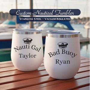 Boat Gifts Personalized, Boat Tumbler, Boat Cup, Boat Accessories, Boat Owner Gifts, Boat Captain, First Mate, Sailing, Yacht, Nautical Cup