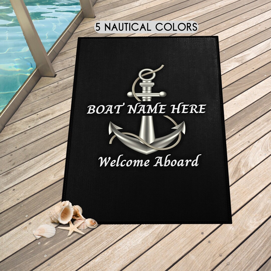 Boat Rug Boat Mat Personalized Boat Gifts Boat Mat Etsy