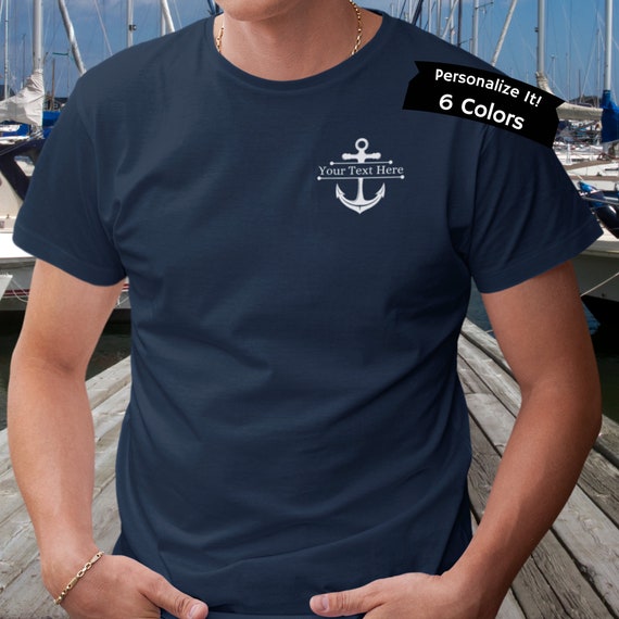 T-shirt avec nom de bateau, Idées cadeaux bateau personnalisées
