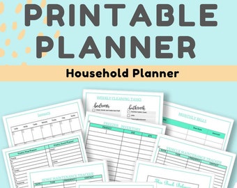 Household Planner Printables, Home Management Binder, Household Binder, Home Binder, Printable Planner, Life Organizer, A4 32 pgs PDF