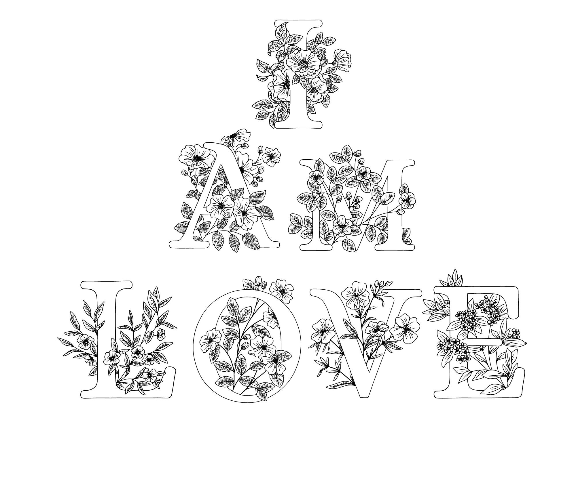 Adult Coloring Pages Instant Digital Download Stress | Etsy