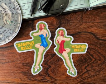 Memphis Belle Red and Blue Version Vinyl Sticker Pack