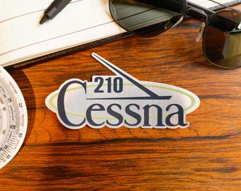 Cessna 210 Brushed Aluminum Vinyl Sticker