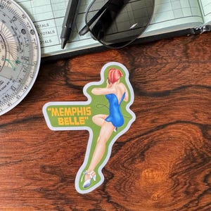 Sticker vinyle Memphis Belle version bleue