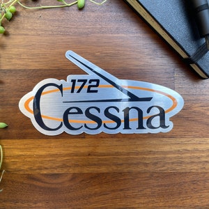 Cessna 172 Brushed Aluminum Vinyl Sticker