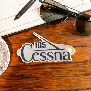Cessna 185 Brushed Aluminum Vinyl Sticker
