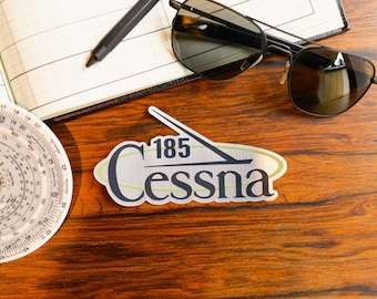 Cessna 185 Brushed Aluminum Vinyl Sticker