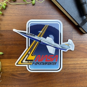Autocollant en vinyle de la NASA F-104 Starfighter