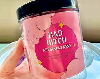 Daily Affirmations Swear Affirmations Badass Boss Bitch Best Gifts For Her Affirmation Cards Printable