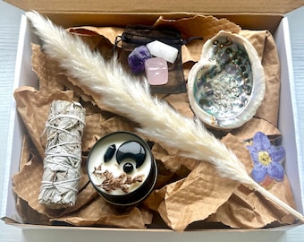 Smudge Kit Beginner Smudge Bundels Smudge Candles Smudge Shell Smudge Dish Smudge Kit Met Veer