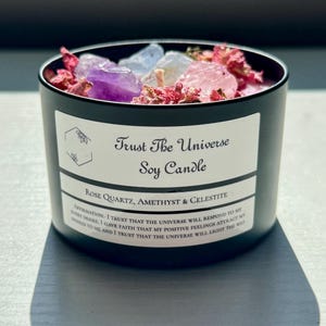 Vela "Confía en el Universo" - Vela Manifestante - Habilidad Manifestante - Velas de Cristal