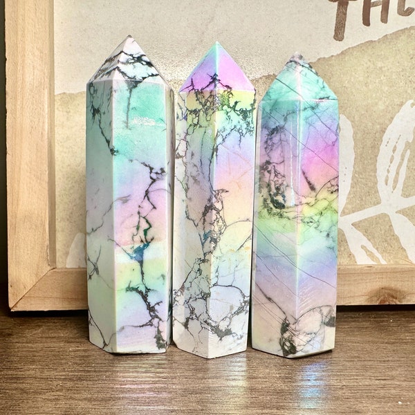 Crystall Aura Howlite Tower Crystal Gifted Healing Crystall Nature Crystals