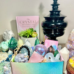 Mystery Crystal Box Gift Healing Crystal Box Set Confetti Crystal Scoop Gift