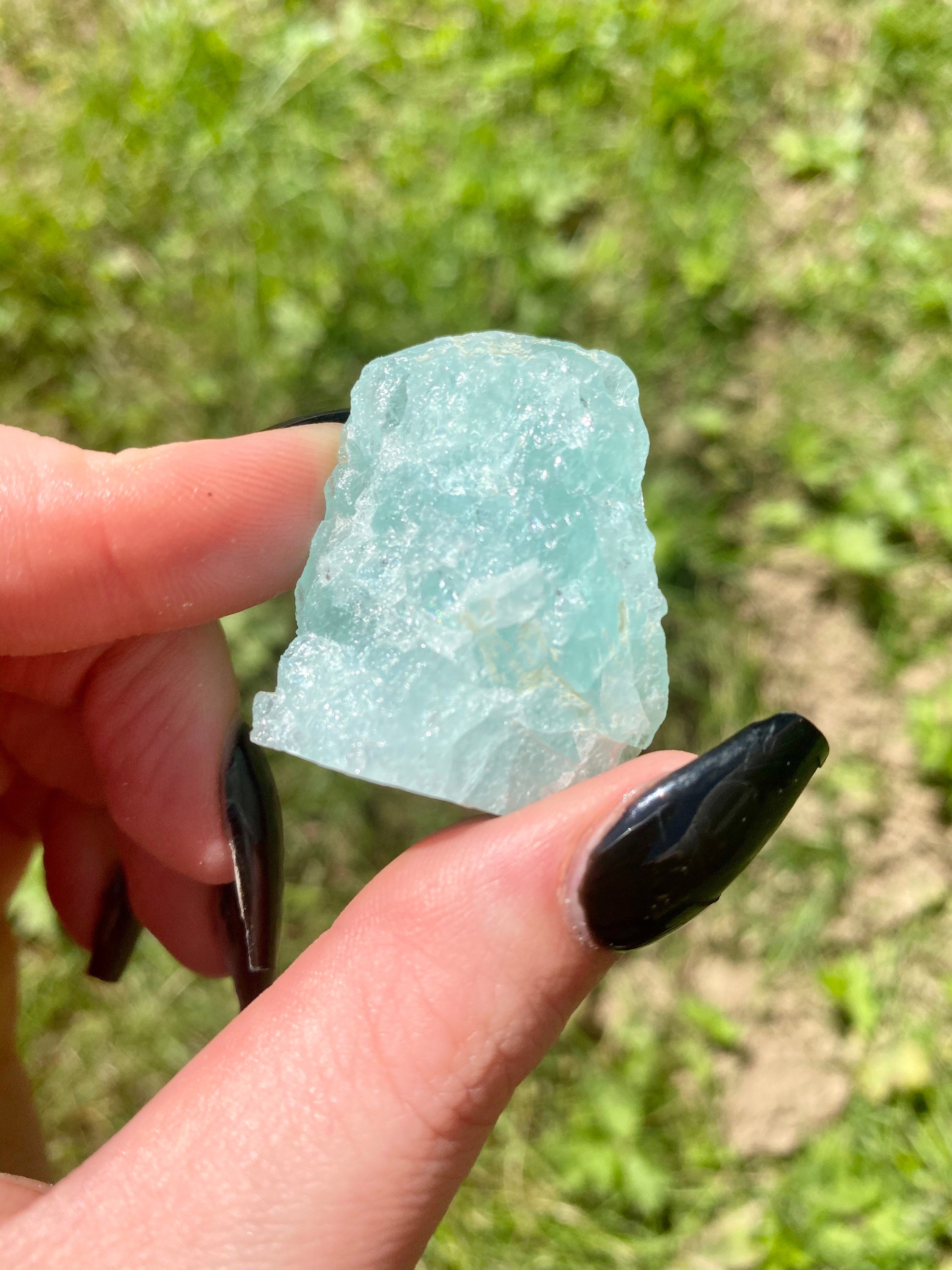 raw aquamarine