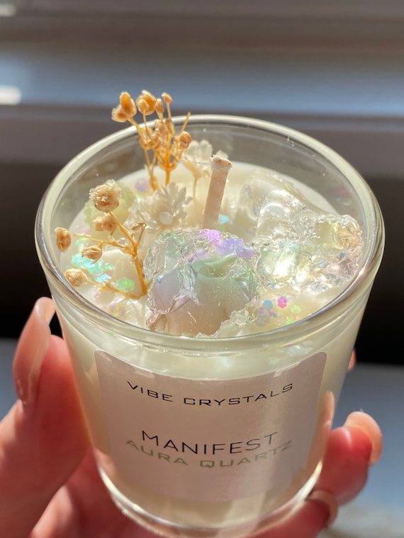 Spell Candles Aesthetic Candles Manifestation Candle Intention Candle Cool Candles Decorative Candles Crystal Candles Abundance Candle