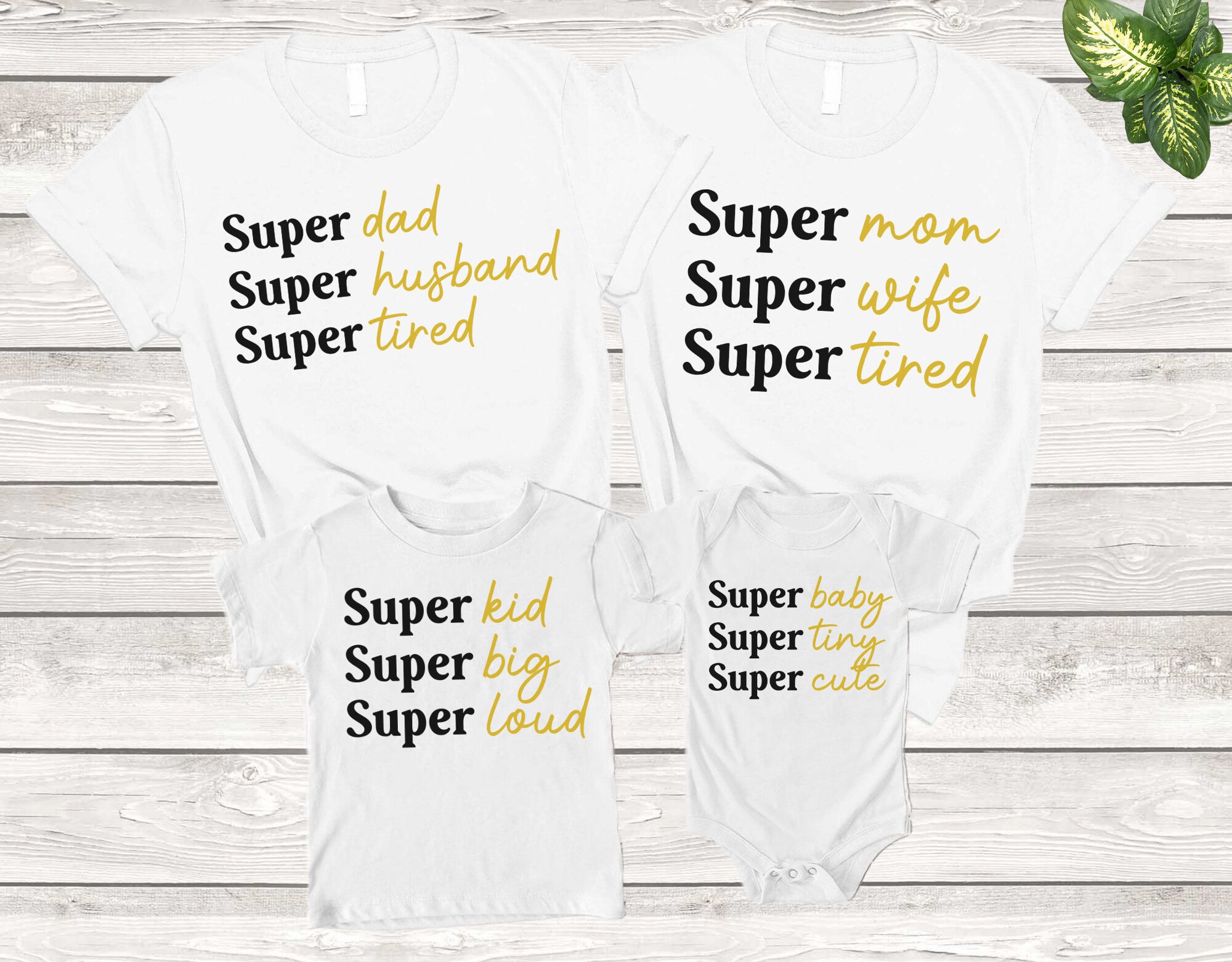 Super Mom Dad Matching Family Shirt