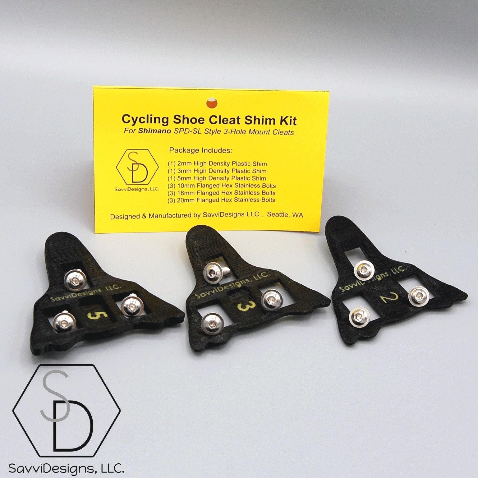 SHIMANO Spd-sl Cleat Spacer Cycling Shoe Shim Kit WITH BOLTS