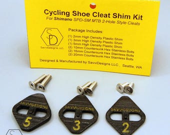 Shimano SPD - SM MTB Cleat Spacer Cycling Shoe Shim Kit - With Bolts