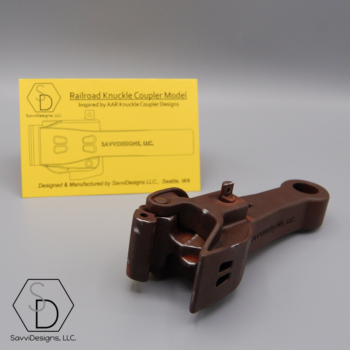 Train Railroad Knuckle Coupler Model Display Etsy