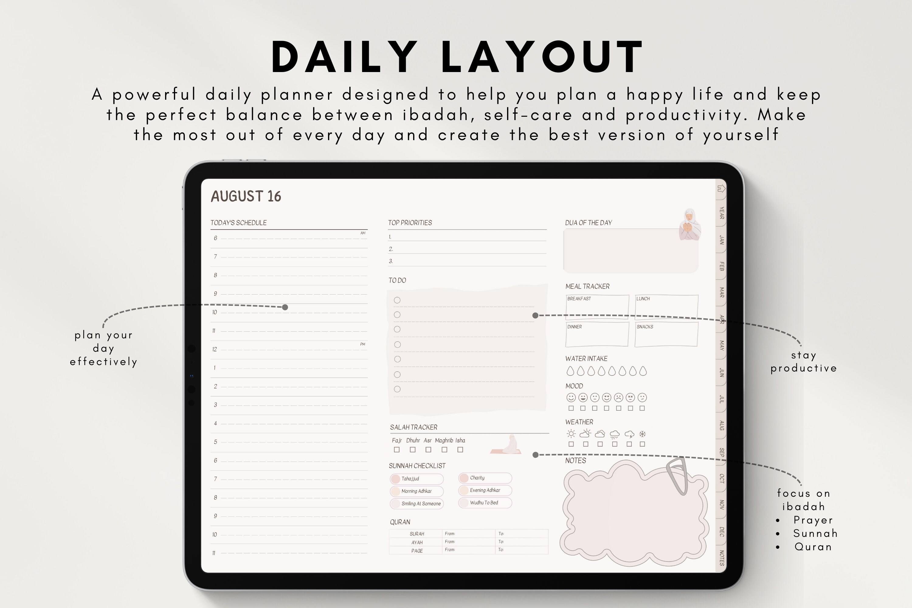 Muslim Planner Undated Goodnotes Planner iPad Android Planner Daily ...