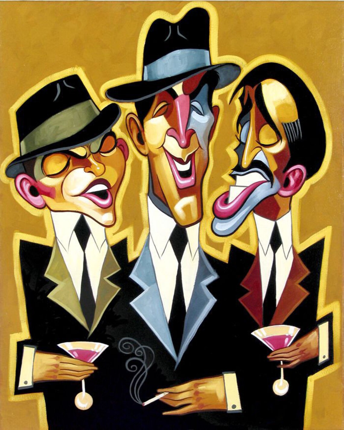 Mark Rat Pack Abstract Art Poster Etsy UK