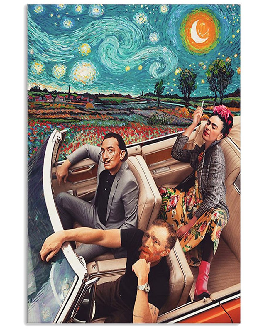 Frida kahlo Salvador dali Banksy sterrenhemel Van Gogh poster | Etsy