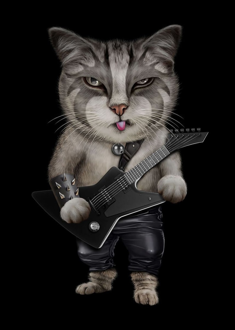 Rocking cat. котик с гитарой. Rocking cat. кошка рокер. коты с гитарой.