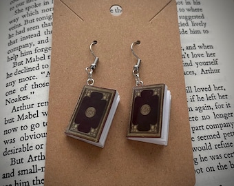 Miniature Book Earrings • Mystery Selection • Stainless Steel Earrings